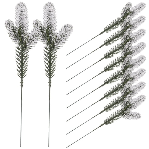 UPOUART 24Pcs Artificial Pine Needles Branches Faux Pine Picks Christmas Ornaments for Tree Decor