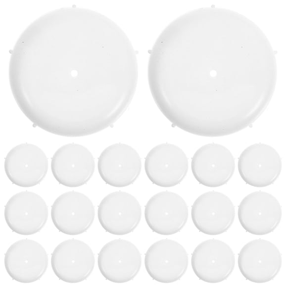 UPOUART 24Pcs Furniture Caster Cups Rubber Round White ABS Protect Floors for Furniture Legs