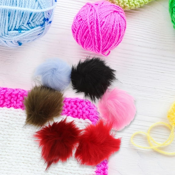 UPOUART 24 Pieces Assorted Color Fuzzy Pom Pom for Crafts and Handmade Accessories