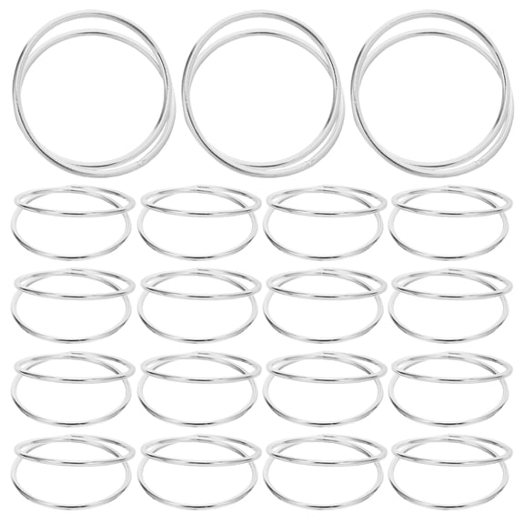 UPOUART 24Pcs Spiral Silver Metal Napkin Rings Set Elegant Tabletop Accessories for Fine Dining