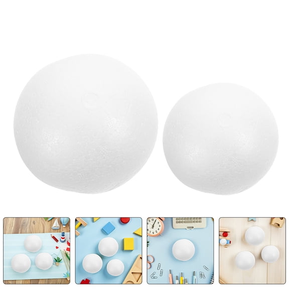 UPOUART 24Pcs White Foam Spheres for Decoration Lightweight Polystyrene Balls for Crafting