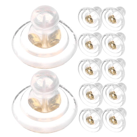 UPOUART 25Pcs Transparent Silicone Earring Backs Soft Locking Mechanism Secure Stoppers for Studs
