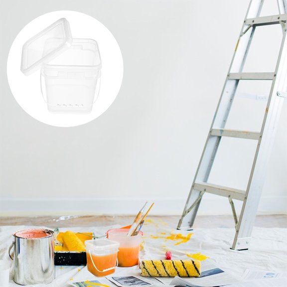UPOUART 2PCS Paint Pails Containers For Liquid Storage With Wide Mouth Pouring White