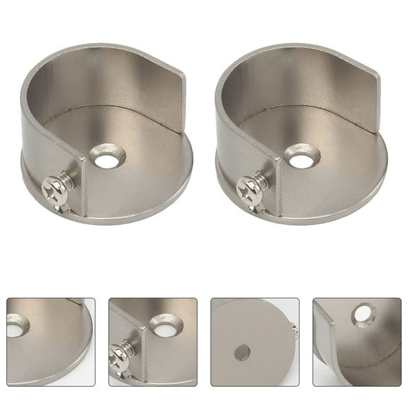 UPOUART 2Pack Curtain Bracket Silver Drapery Wall Brackets for Homeowners