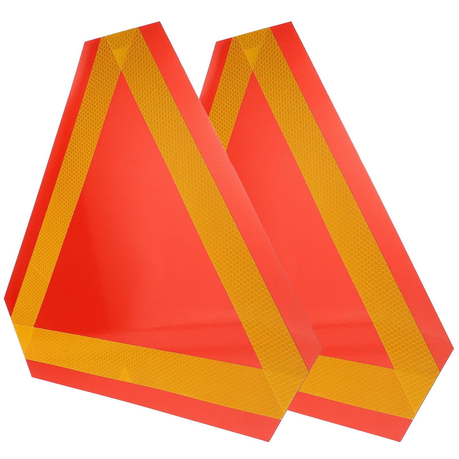 Farm Triangular Sign UPOUART 2 Pcs Reflective Triangle Signs Visibility Enhancement for Farm ...