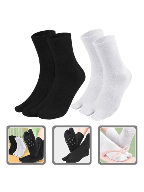 Assorted Color Toe Separated Socks for Home Use Comfortable and Breathable 2Pairs