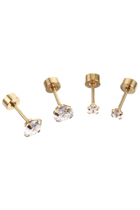2 Pairs Tone Ear Stainless Steel Alloy Fashion Accessories