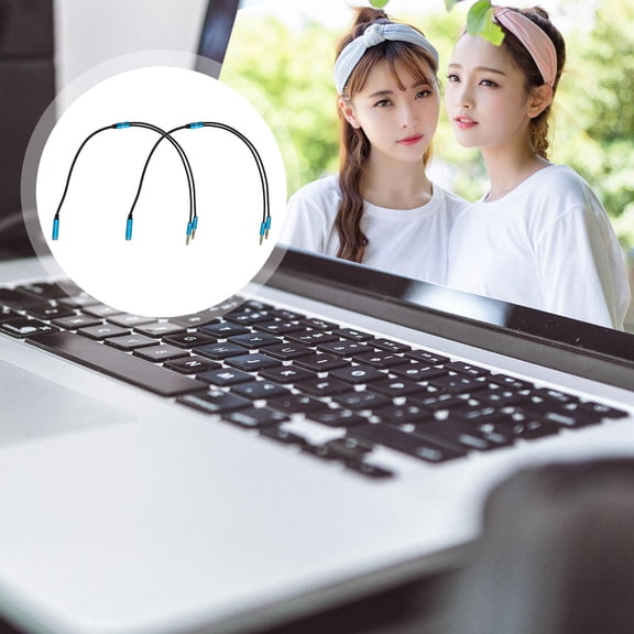 UPOUART 2Pcs 3.5mm Headphone Splitter Cable Y Adapter with Plated Gold Plated Connectors for Computer Audio Devices