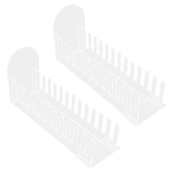 UPOUART 2Pcs Acrylic Tabletop Greeting Card Organizer Stand with 12 Slot Display for Counter Use