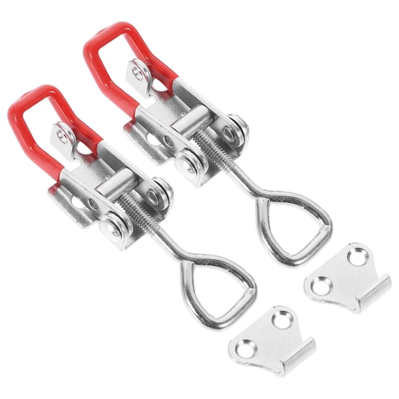 UPOUART 2Pcs Toggle Clamp Latch Heavy Duty Steel Adjustable Pull Latch Clamp for Sliding Doors