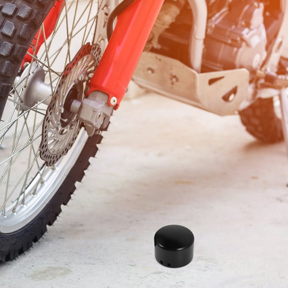 UPOUART 2Pcs Aluminum Front Wheel Axle Cap Decorative Cover for Car Hub with Rust Resistant Black Finish