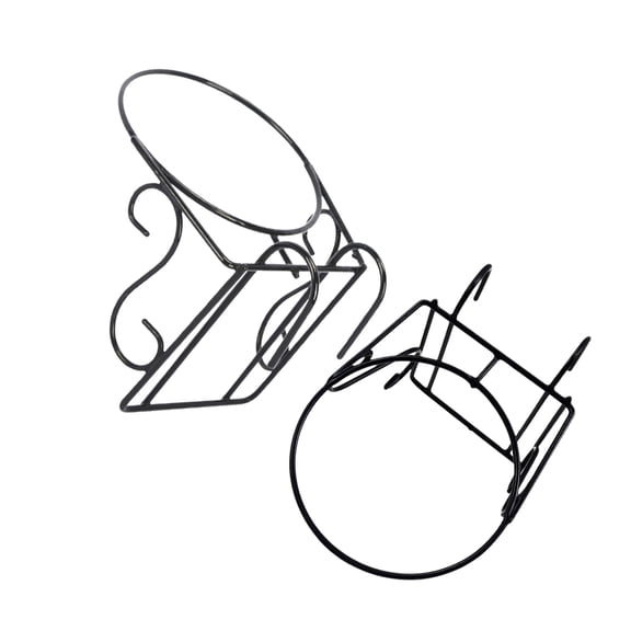 UPOUART 2Pcs Black Flower Pot Hanging Rack Practical Planter Bracket for Small Plants and Balcony Decoration