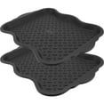 thumbnail image 1 of UPOUART Set of 2 Black Plastic Boot Trays Shoe Storage Mats for Entryway Indoor and Outdoor Use Multipurpose, 1 of 8
