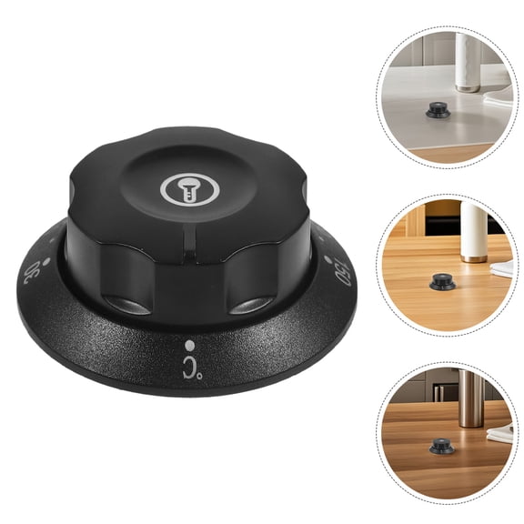 UPOUART 2Pcs Black Plastic Stove Knob Universal Thermostat Control Replacement for Oven Fryer Heater