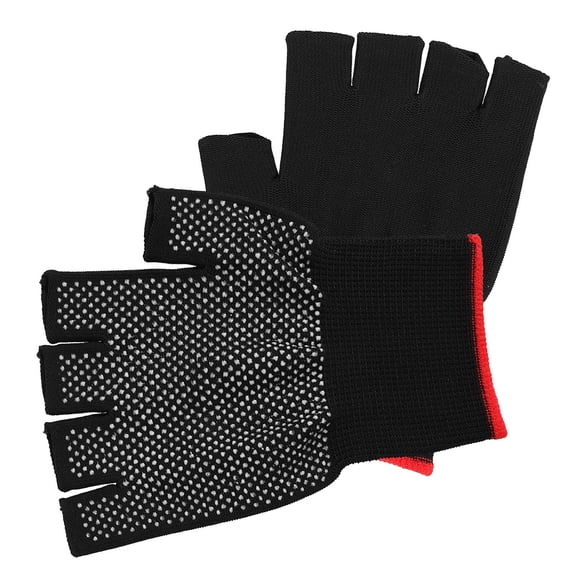 UPOUART 2Pcs Durable Black Nylon Protective Work Gloves Non Slip for Heavy Duty Outdoor and Warehouse Tasks