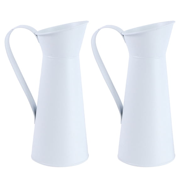UPOUART Flower Vase White 2Pcs 7.9X3.3In