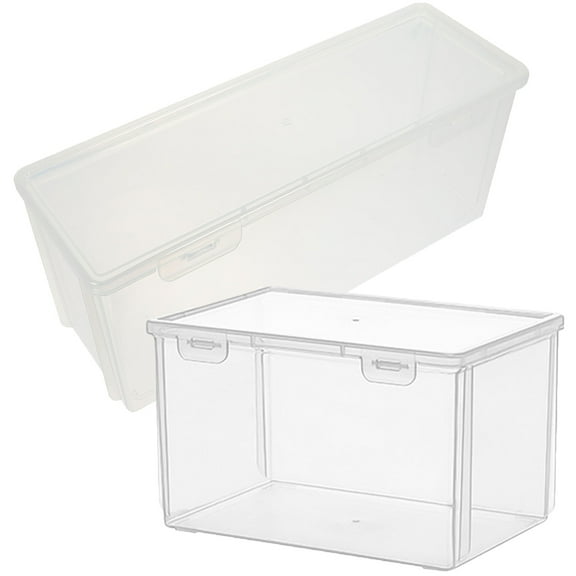 UPOUART 2-Pack Transparent Plastic Bread Storage Box Container Airtight Kitchen Pantry Loaf Keeper