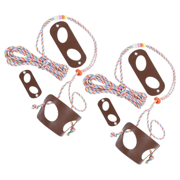 UPOUART 2Pcs Professional Bearded Dragon Leash Adjustable and Lightweight with Stylish Brown PU Material