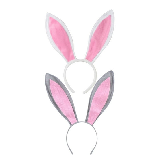 UPOUART 2Pcs Bunny Dress Up Headband Plush Delicate Style for Girls Stage Performance Cosplay