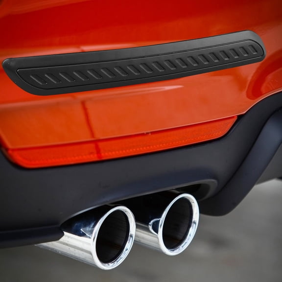 UPOUART 2Pcs Car Bumper Protector Black Carbon Fiber Texture Front and Rear Bumper Guard for Cars