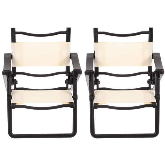 UPOUART cute phone stand Folding Chair for Mini House Arrangement with Travel 2Pcs