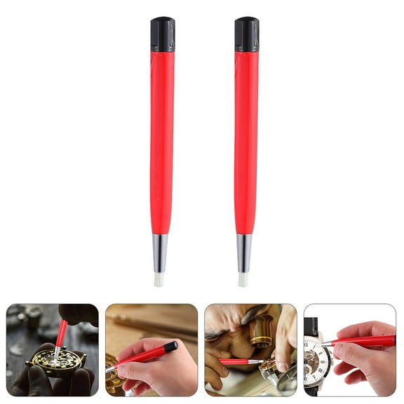 UPOUART 2Pcs Cleaning Tools Red Fiber Glass Finishing Brush for Board Cleaning Back to School