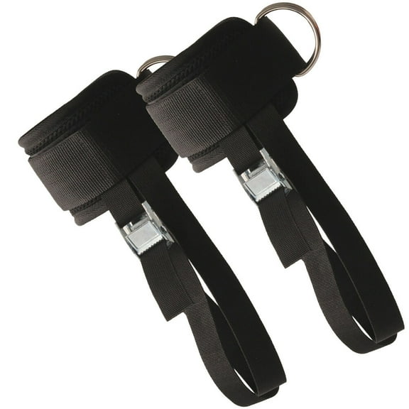 UPOUART Workout Ankle Straps Black for Gym Cable Machine Leg Training 2Pcs