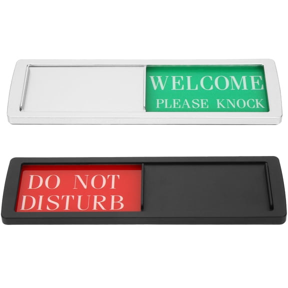 UPOUART 2Pcs Do Not Disturb Door Sign with Magnetic Slider Assorted Colors for Office Privacy