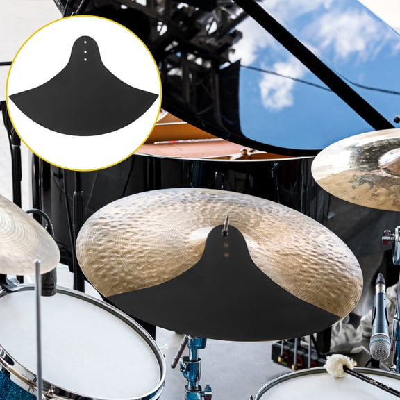 UPOUART 2-Pack Drum Cymbal Mute Pads Black Muffler for Quiet Drum Practice and Noise Reduction