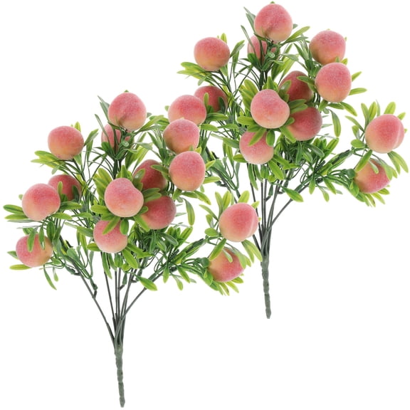 UPOUART Artificial Faux Peach Branches 2 Pieces for Home Decor, Floral Arrangement, Wedding, Party Decoration