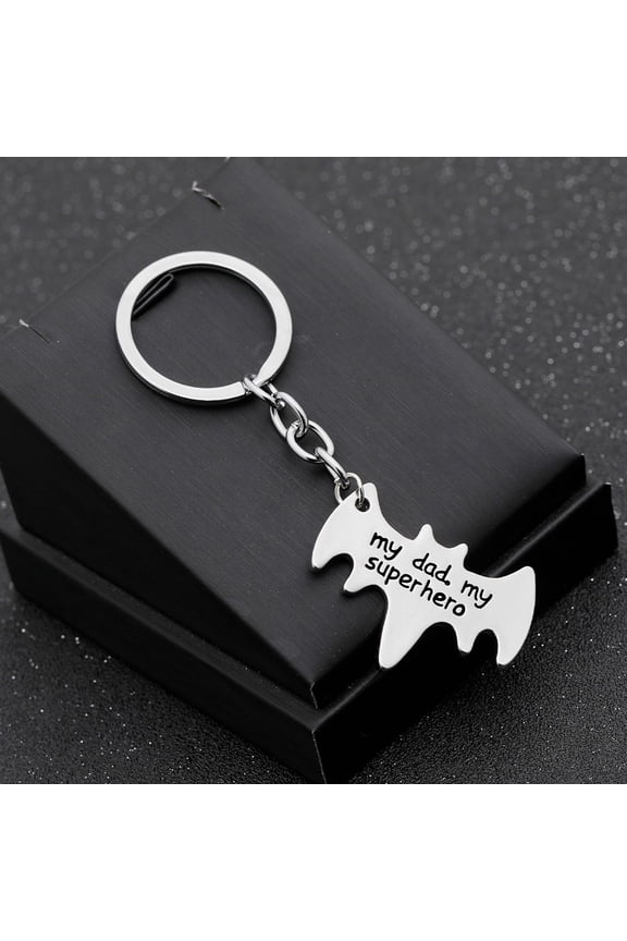 Durable Bat Charm Keychain Multi Zinc Alloy for Backpacks 2Pcs