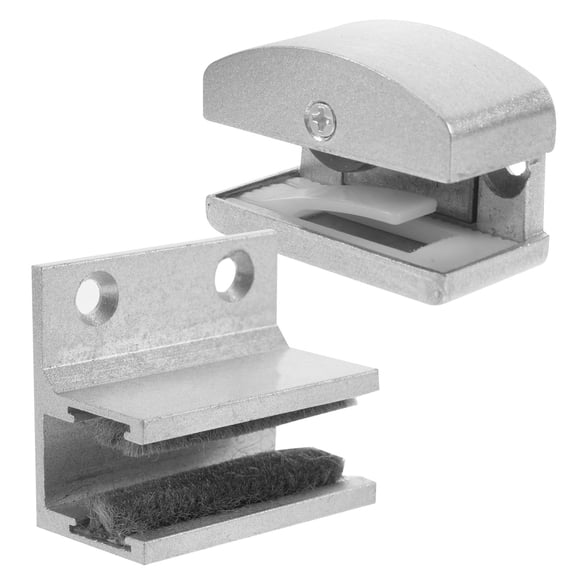 UPOUART 2Pcs Glass Shower Door Guide Track with Adjustable Width and Rust Free Plated Silver Finish