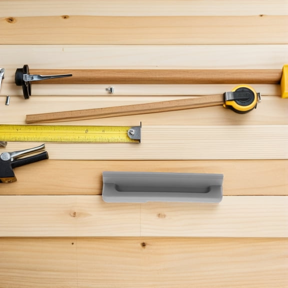 UPOUART 2Pcs Grey Foot Pull Handle for Full Overlay Cabinets Trash Drawer Hands Free Use