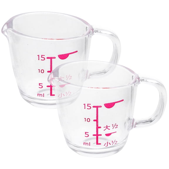 UPOUART Set of Glass Measuring Cups with Scale and Comfortable Handle for Precise Cooking and Baking