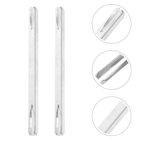 UPOUART 2Pcs Iron Door Handle Shaft Replacement For Door Knob Parts 5.50X0.31X0.31In Silver Durable Connection