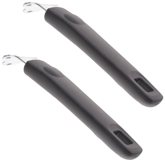 UPOUART 2Pcs Kitchen Use Replacement Cookware Handle Black Stainless Steel for Home Cooks