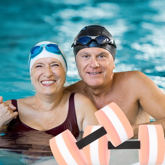 UPOUART 2Pcs Lightweight Beige Pool Weights for Water Aerobics and Full Body Muscle Training