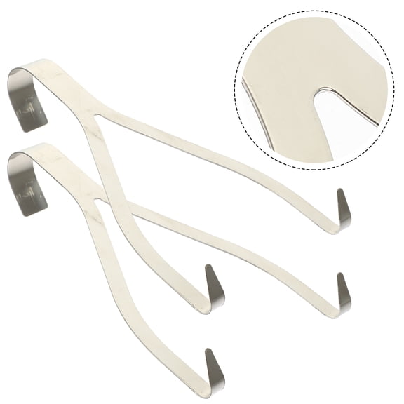 UPOUART 2Pcs Stainless Steel Meat Hooks for Drying Garden Use Silver