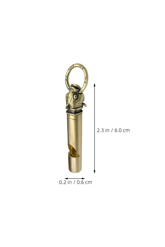 2Pcs Multi Usage Whistle Brass Keychain Emergency Whistle Sleek Minimalist Design for Everyday Users