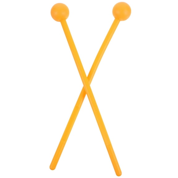 UPOUART 2Pcs Orange Tongue Drum Mallets with Polished Surface for Music Instrument Percussion