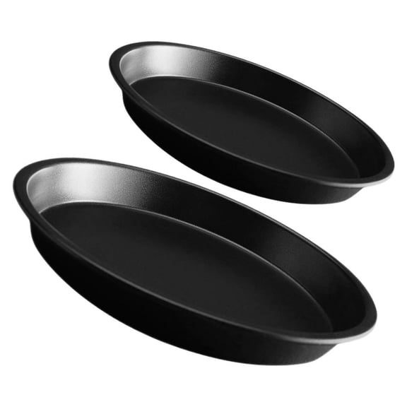 UPOUART 2Pcs Oven Pan for Kitchen Round Baking Tray Carbon Steel for Family Use