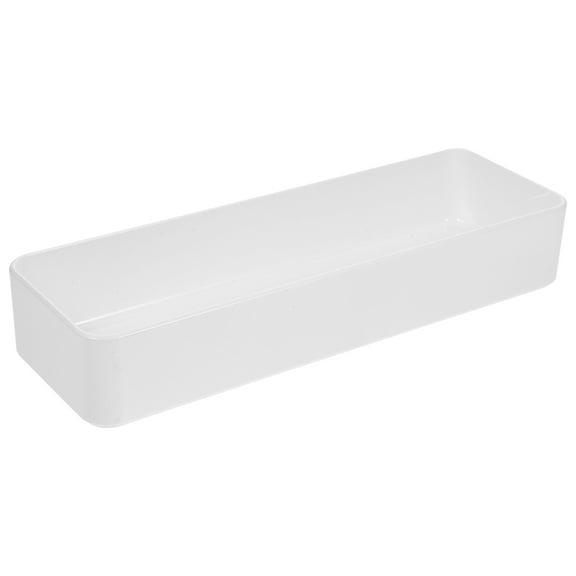 UPOUART 2-Pack White Plastic Kitchen Drawer Organizer with Ventilated Design for Cutlery and Multi-Function Storage