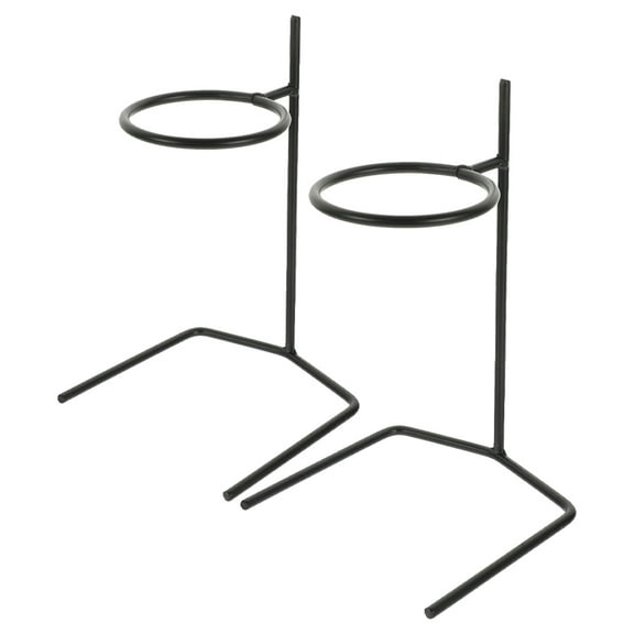 UPOUART 2Pcs Black Metal Coffee Dripper Stand Stainless Steel Coffee Filter Cup Holder Stable and Lightweight for Home