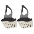 thumbnail image 1 of UPOUART 2Pcs Quick Draining Wicker Storage Basket Sink Sponge Holder Beige, 1 of 8