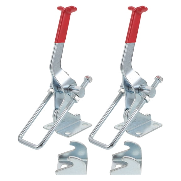UPOUART 2Pcs Quick Release Toggle Clamp Plated Silver Metal for Freezer Door and Toolbox Use