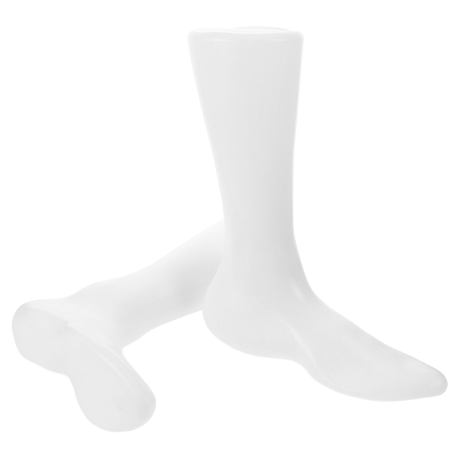 UPOUART Set of 2 White Plastic Foot Mannequins for Sock Display, Shoe Photography, Retail Presentation and Store Use