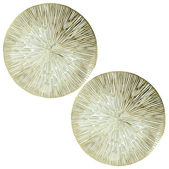 UPOUART Set of 2 Round PVC Placemats, Reusable Circle Table Mats for Kitchen, Dining Room, and Home Decor