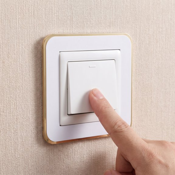 UPOUART 2Pcs Self Adhesive Acrylic Mirror Switch Plate Covers White Decorative Wall Panel for Home Use