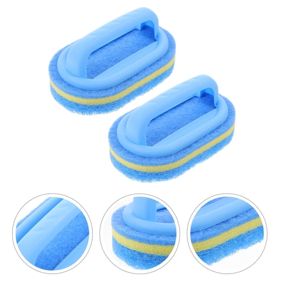 UPOUART 2-Pack Multi-Purpose Sponge Brushes for Kitchen, Bathroom, and Household Cleaning, Scrubbers for