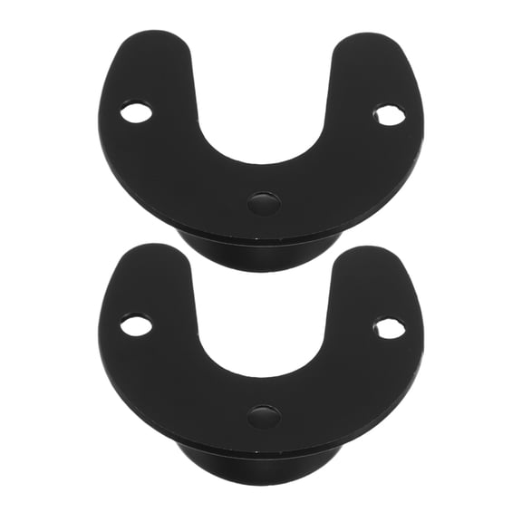 UPOUART Stainless Steel Closet Brackets, U-Shaped, Black, Easy Replacement, Heavy Duty Support